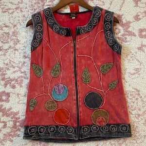 90s Funky Boho Art Teacher Vest